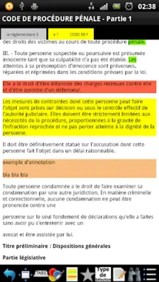 Lois et Règlements Français GRATUIT android App screenshot 1