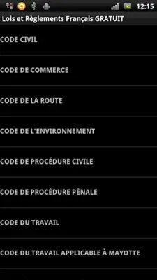 Lois et Règlements Français GRATUIT android App screenshot 6